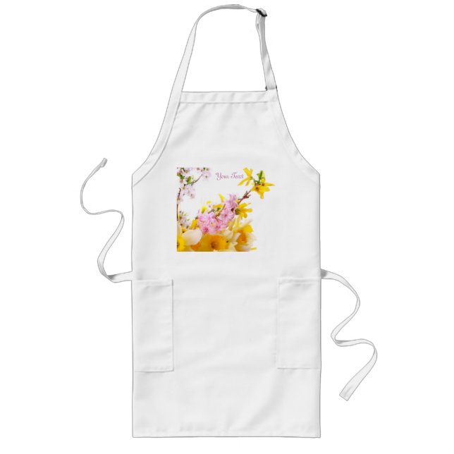 Vår Blommars Apron Långt Förkläde (Framsidan)