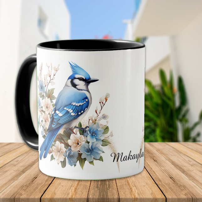 Vår Blommars Blue Jay Bird Mugg (Skapare uppladdad)