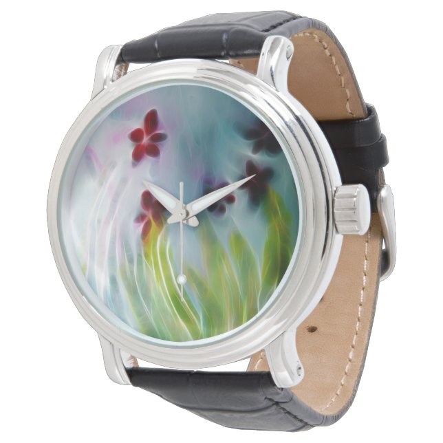 Vår Blommars Digital Watch Armbandsur (Vinklad)