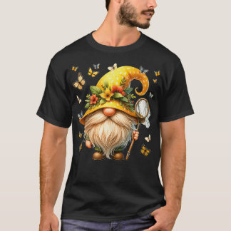 Vår-blommig Gnome-grafik för trädgårdsmatta T Shirt