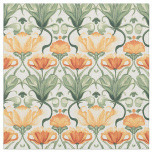Vår Blommigt Art nouveau Tyg
