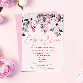 Vår Blommigt Baby i Bloom Baby Shower Inbjudningar