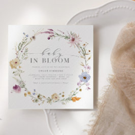 Vår Blommigt Baby i Bloom Square Baby Shower | Inbjudningar