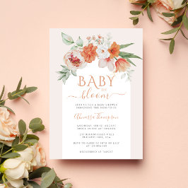 Vår Blommigt Baby i Bloom Wildblomme Baby Shower Inbjudningar
