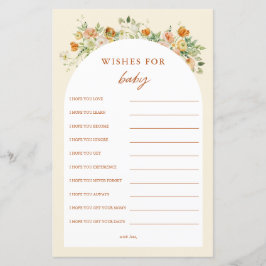Vår Blommigt Baby Shower Önskemål för Baby