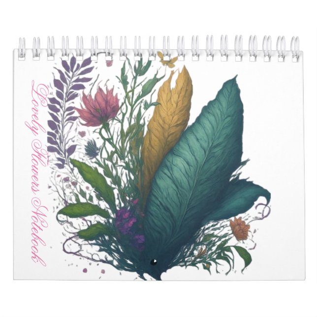 Vår Blommigt Botaniska Mönster Spiral Kalender (Omslag)