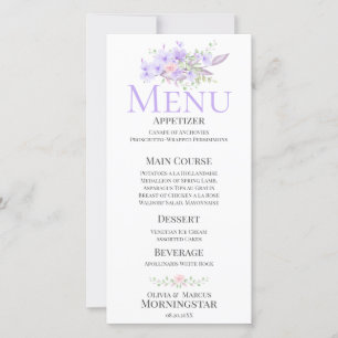Vår Blommigt Bouquet Bröllop Menu
