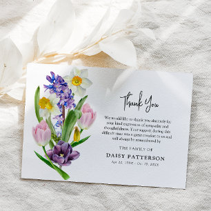 Vår Blommigt Bouquet Sympathy Tack Kort