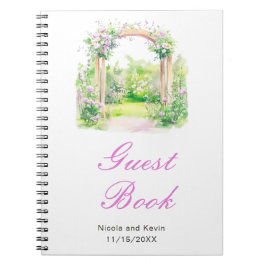 Vår Blommigt Bröllop Arch Anteckningsbok