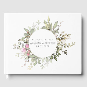 Vår Blommigt Bröllop Guest Bok
