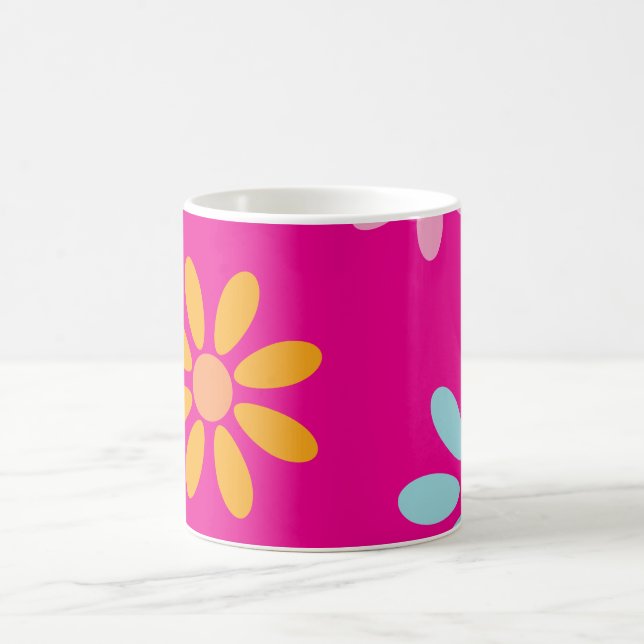 Vår blommigt design för mugg (Center)