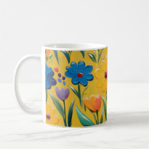 Vår blommigt-design kaffemugg