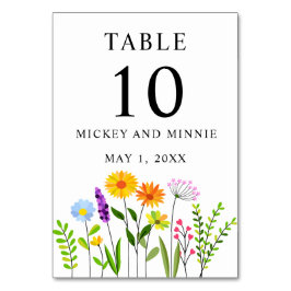 Vår Blommigt Elegant bröllop Bordsnummer