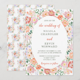 Vår Blommigt Flowers Bröllop Inbjudningar