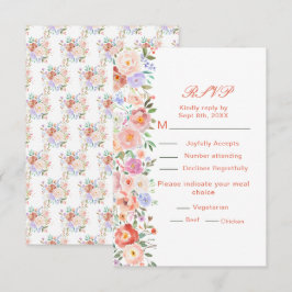 Vår Blommigt Flowers Bröllop OSA Kort