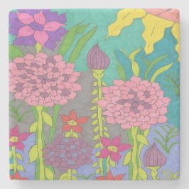 Vår Blommigt Garden Stenunderlägg