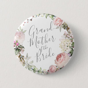 Vår Blommigt Grandmor of the Bride Button Knapp