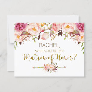 Vår Blommigt kommer du att vara Matron of Honor Ca