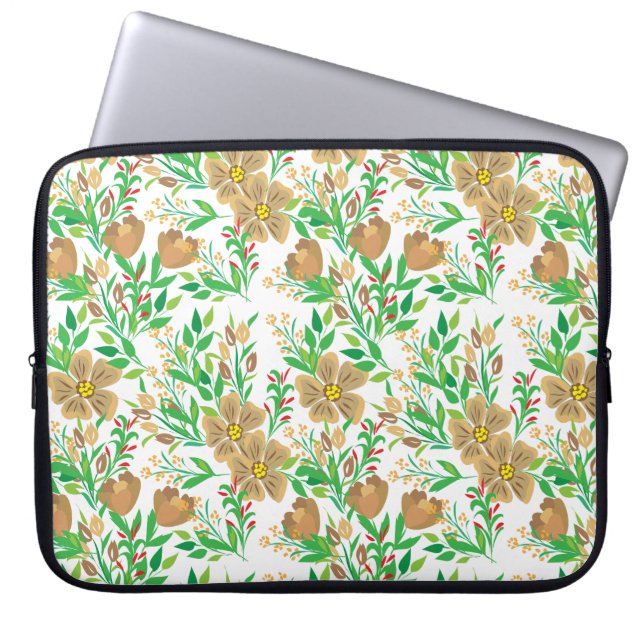 Vår Blommigt Laptop Fodral (Framsidan)