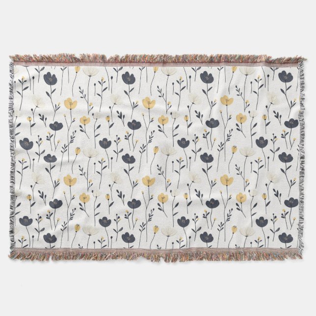 Vår blommigt med beige och orange filt (Framsidan)