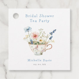 Vår Blommigt Möhippa Tea Party Gåvor Etiketter