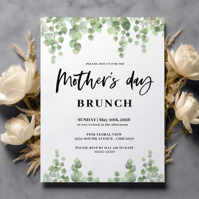 Vår blommigt Mors dag Brunch Inbjudningar (Skapare uppladdad)