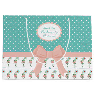 Vår Blommigt och Polka Dot Large Gift Bag