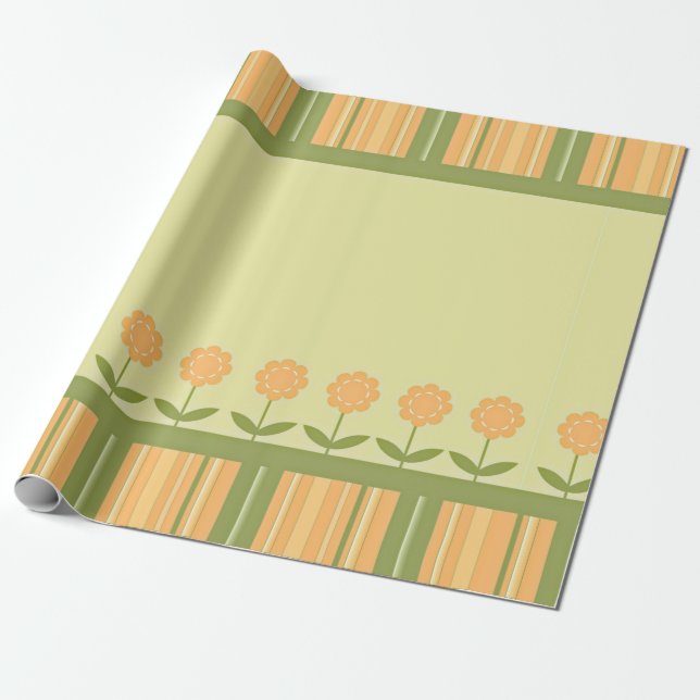 Vår Blommigt - Papper för omformning av utskuvning Presentpapper (Utrullad)