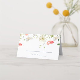 Vår Blommigt Peony Bröllop escort Card Placeringskort