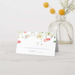 Vår Blommigt Peony Bröllop escort Card Placeringskort