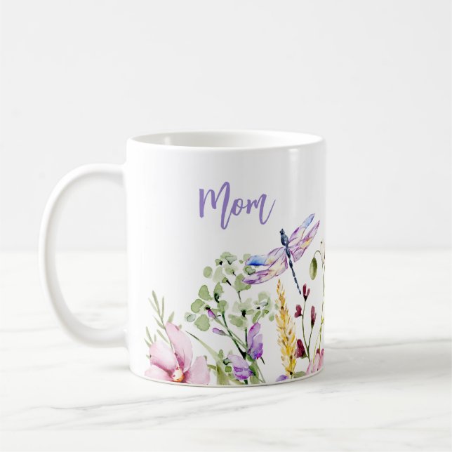 Vår Blommigt Personlig Mamma Kaffe Mugg (Vänster)
