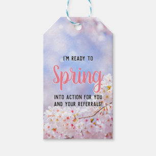 Vår Blommigt-popup efter Presentetikett