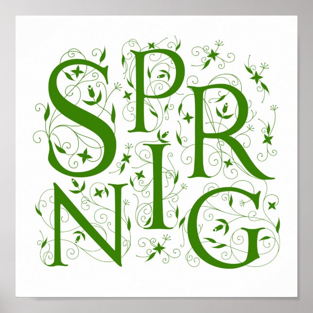 Vår blommigt poster (Framsidan)