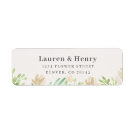Vår Blommigt Returetiketter Returadress Etikett