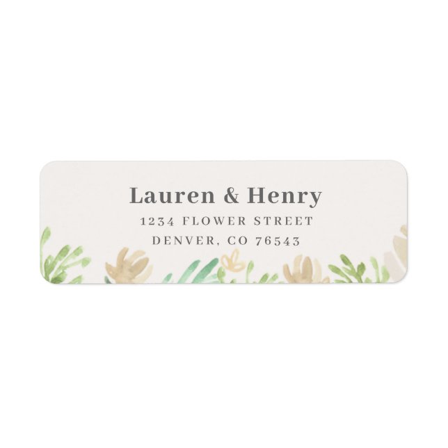 Vår Blommigt Returetiketter Returadress Etikett (Framsidan)
