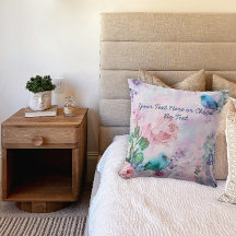 Vår Blommigt Ro Blue Birds Pastel Rosa Garden