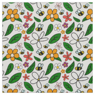 Vår blommigt, viskdammar mönster tyg