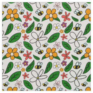 Vår blommigt, viskdammar mönster tyg