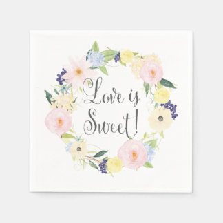 Vår Blommigt Wandeans Bröllop Suite Napkins Pappersservett