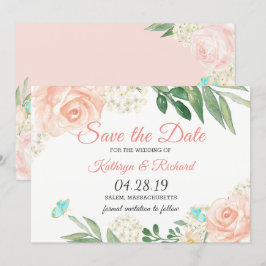  vår-Blommigten för persikor Vattenfärg Spara datu Datumet