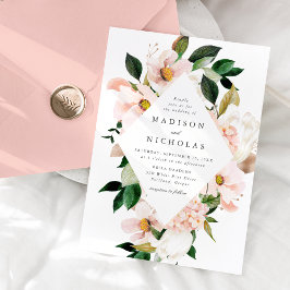 Vår  Blommigten Ram Bröllop Inbjudningar