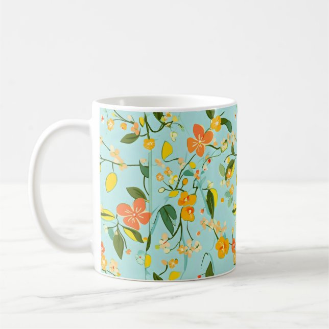 Vår Blommönster Kaffemugg (Vänster)