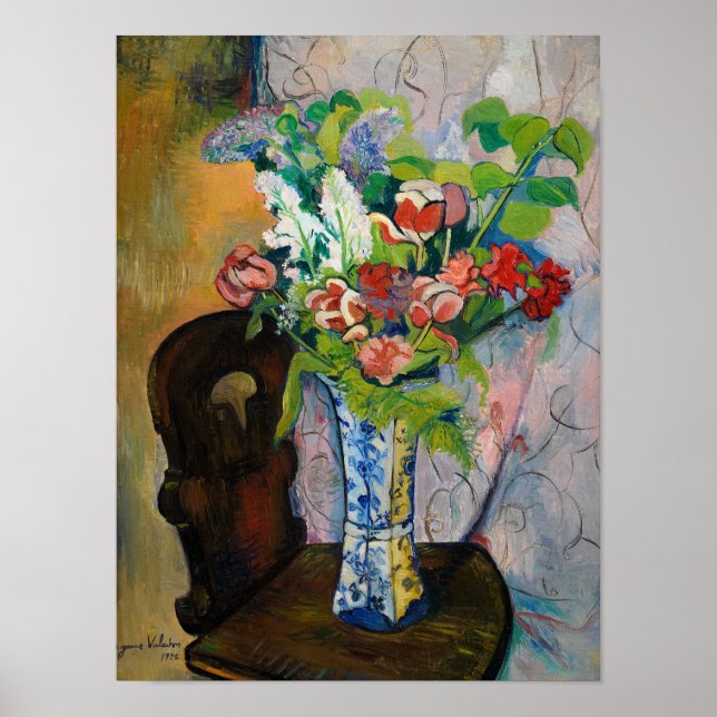 Vår blommor, 1928 av Suzanne Valadon Poster (Framsidan)