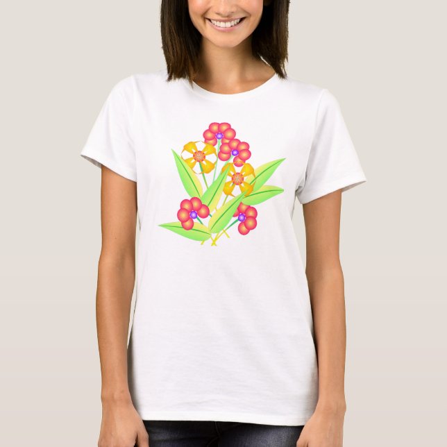 Vår blommor 2 t-shirt (Framsida)