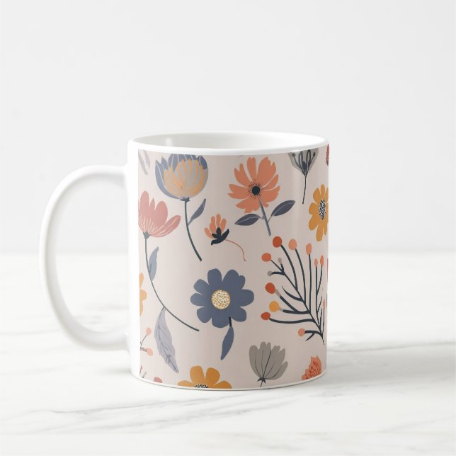 Vår blommor Anemones Kaffemugg (Vänster)