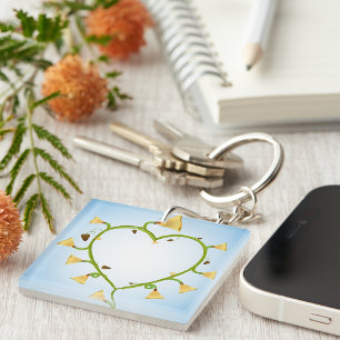 Vår blommor Art Keychain