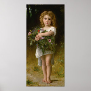 Vår blommor av William Bouguereau Poster