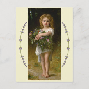 Vår blommor av William Bouguereau Vykort