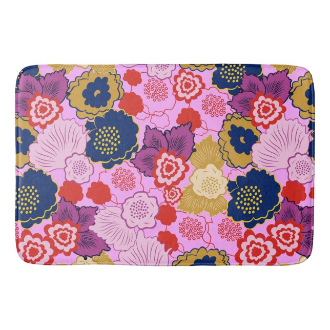 Vår blommor badrumsmatta (Framsidan)