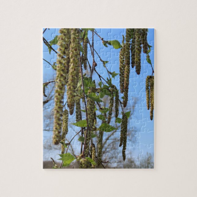 vår blommor, blått + himlar, påsk, vår, natur pussel (Vertikal)